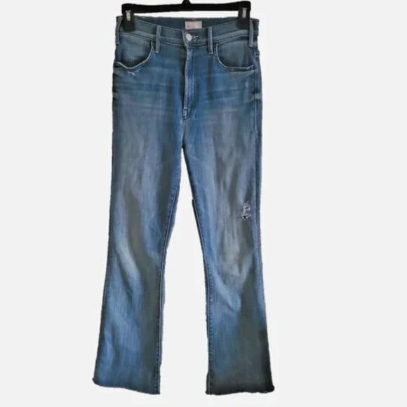 MOTHER high rise hustler ankle fray size 25 boho casual chic - Picture 10 of 13